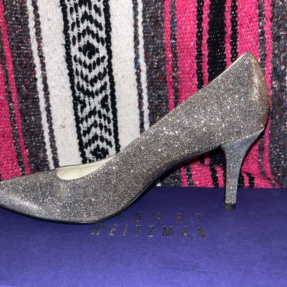 Stuart Weizman Silver & Gold High Heels - image 2